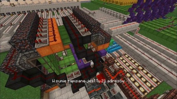 Minecraft Redstone and LED Screen with Text Editor