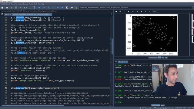 275 - Object segmentation and analysis using voronoi otsu labeling смотреть онлайн