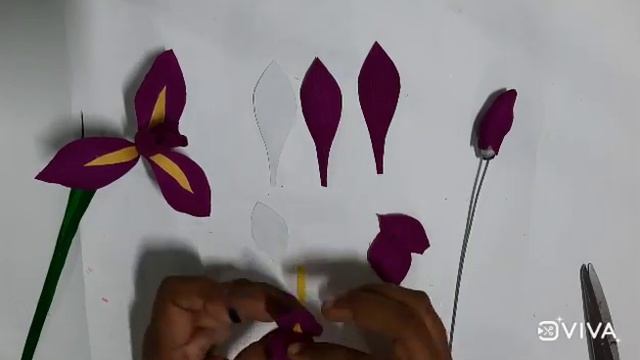 Iris Flower|Crepe Paper Flowers|Titas Florist|#V_29 смотреть онлайн