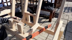 Деревянная лавка со столиком своими руками/Garden bench with a table