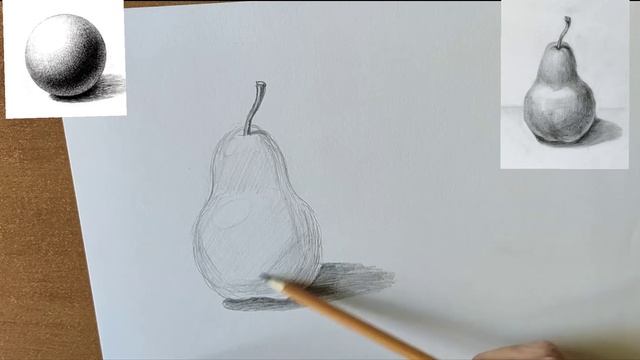 Как нарисовать грушу карандашом. Мастер-класс // Short pencil drawing tutorial: pear смотреть онлайн