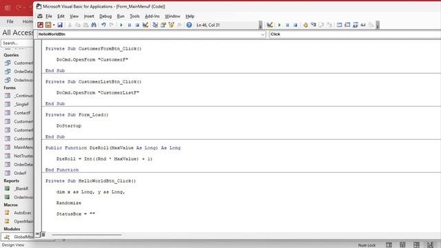 Nested Loops in Microsoft Access VBA: Build Multiplication Tables & Simulate D&D Dice Rolls смотреть онлайн