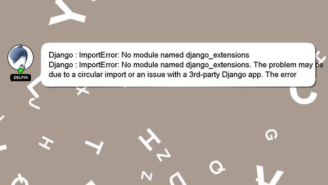 Django : ImportError: No module named django_extensions смотреть онлайн