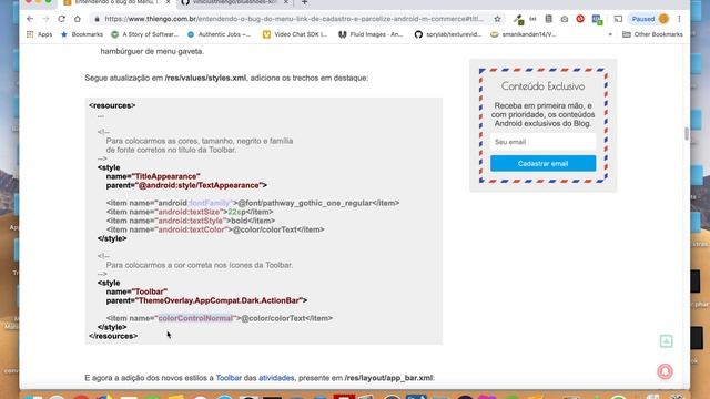 Entendendo o Bug do Menu, Link de Cadastro e Parcelize - Android M-Commerce - PARTE 2 смотреть онлайн