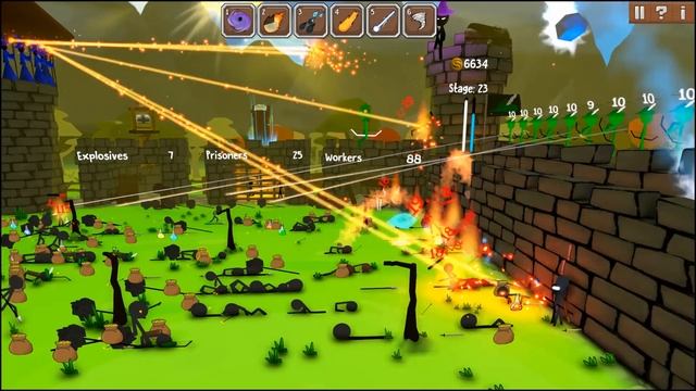 Massive STICK MAN ARMY vs Giant Eagle In Stick War Castle Defense! смотреть онлайн