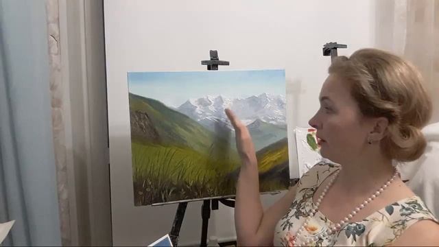 Как писать горный пейзаж с фотографии, чтобы был объём? смотреть онлайн