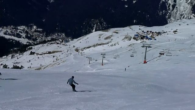 Домбай, март 2012. Пейзажи и немного каталки))) смотреть онлайн