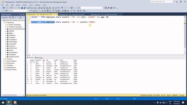 #7 SQL AND, OR, NOT Operators In Telugu|SQL Full Course In Telugu|AND, OR, NOT Operators  SQL Telug