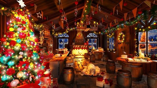 Relaxing Christmas Jazz Music in Cozy Christmas Cafe Ambience ? Instrumental Jazz Music for Relax смотреть онлайн