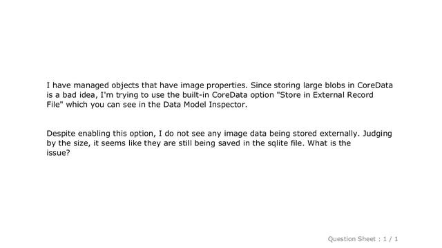 iOS : Storing blobs in external location using built-in CoreData option смотреть онлайн