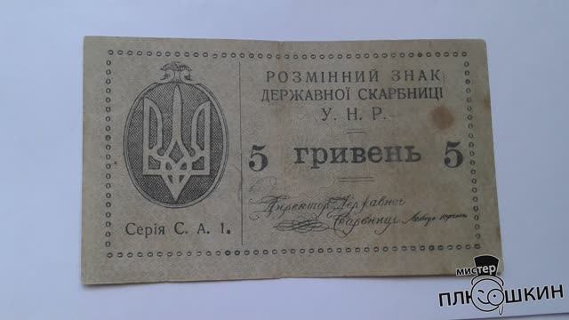 Банкнота Директории УНР ?? и банкнота РСФСР. Новое пополнение. Банкноты Гражданской войны