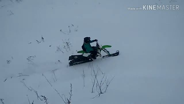 Kawasaki KX 125 snowbike смотреть онлайн