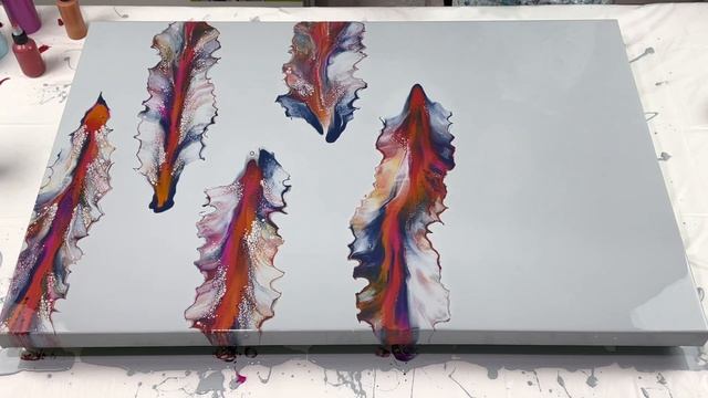 Autumn Inspired Dutch Pour over Pearl Cells Base Coat | Acrylic Pour Tutorial смотреть онлайн