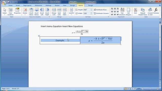 Microsoft word tutorial |How to Create Math Equations in Word (1) смотреть онлайн