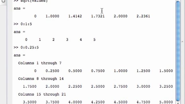 Vectors in MATLAB смотреть онлайн
