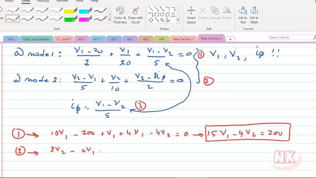 Electric Circuit 1, Video #7, Node Voltage Method in dependent sources, in Arabic смотреть онлайн