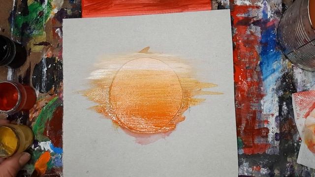 ЗАКАТ В САВАННЕ |Как легко нарисовать круглое солнце?Гуашь смотреть онлайн