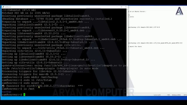 Mount Windows Server Shares Folder on Ubuntu Server 20.10, Mount Windows Share on Linux Ubuntu смотреть онлайн
