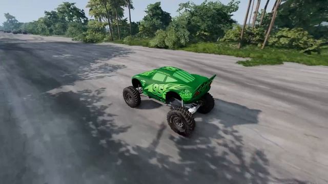 ? Lightning McQueen Against The Slug Monster ? BeamNG Drive Battle! смотреть онлайн