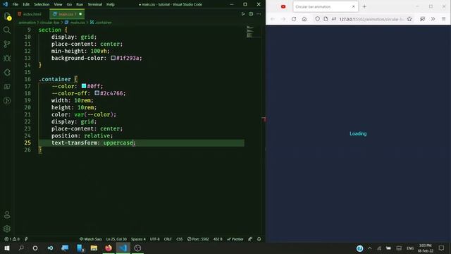 How to create Circular Bar CSS animation смотреть онлайн