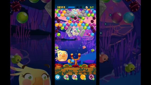 Angry Birds Pop Level 593 with daily special guest character Poppy смотреть онлайн