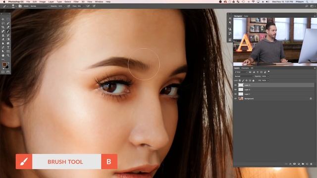 Fill in Eyebrows in Photoshop смотреть онлайн