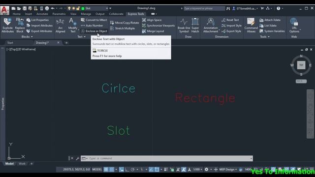 Autocad/Express tools:Enclosing text with an object смотреть онлайн