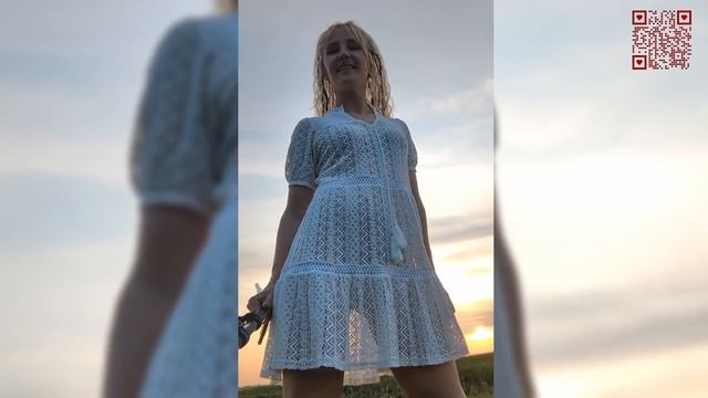 Walking In The Field At Sunset