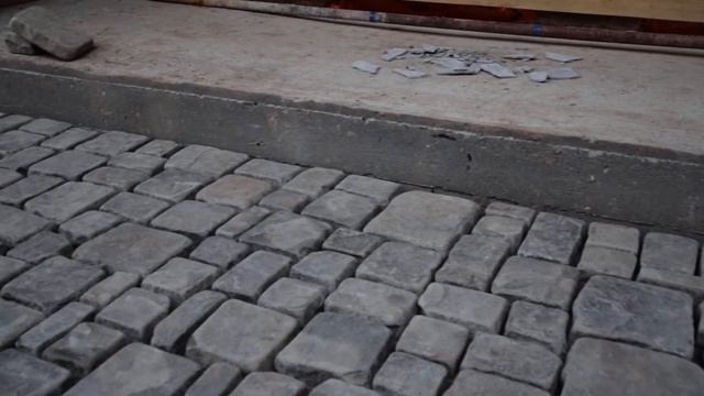 Отмостка из крепостного камня . Мостовая ру. смотреть онлайн