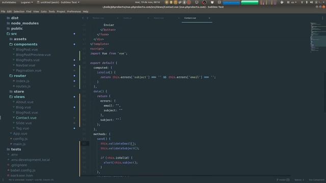 Formulario de contacto en aplicación Vue.js y TailwindCSS смотреть онлайн