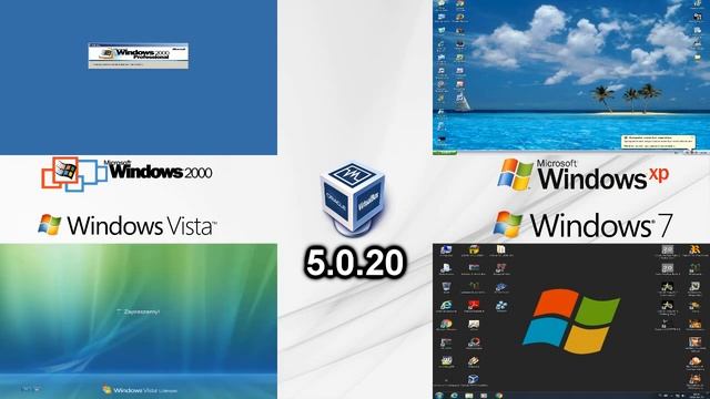 Windows 2000 vs XP vs Vista vs 7 Startup - VirtualBox 5.0.20 смотреть онлайн