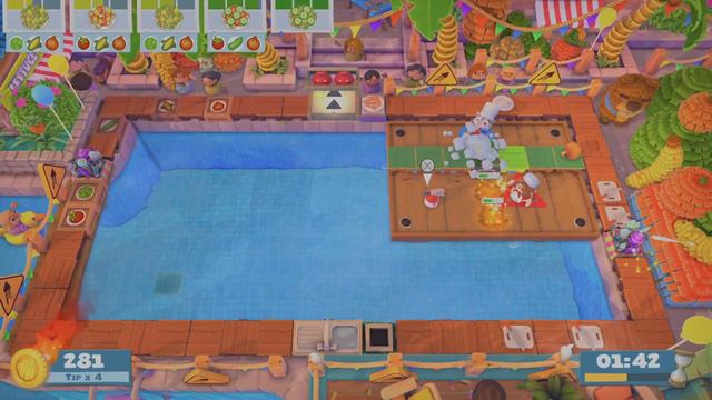 Overcooked! 2 - Sun's Out Buns Out Level 1-3 (4 Stars)