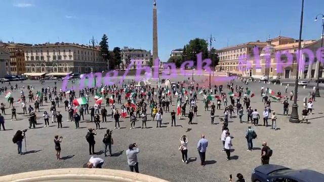 Манифестация за рубли против правительства Конте, Рим часть 2 смотреть онлайн