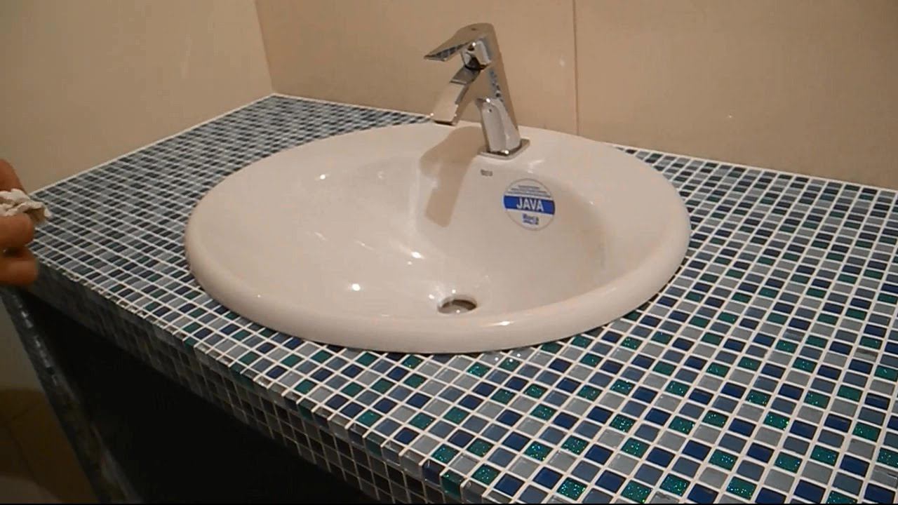 Установка смесителя на умывальник для столешницы ч.1 смотреть онлайн