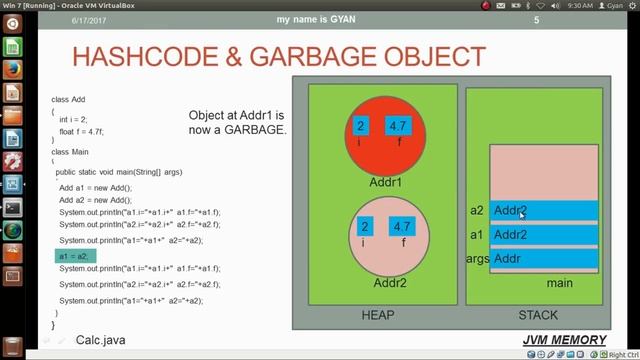 More Than One Instances of a Class | Garbage Objects | Hashcode | NullPointerException | Java смотреть онлайн
