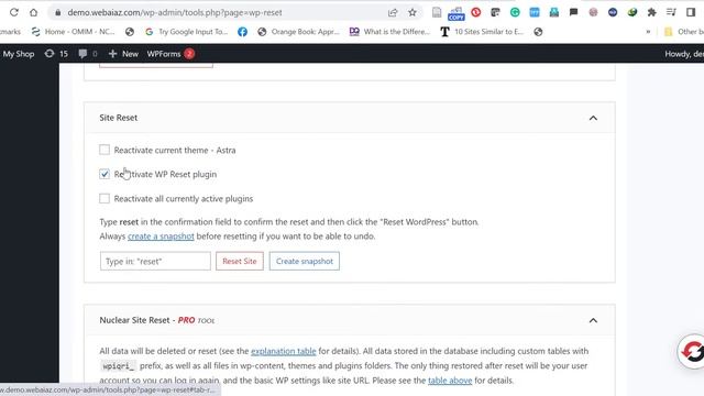 How to Reset your WordPress Site Delete all Contents wp reset plugin. Restore Back up snapshot 202 смотреть онлайн
