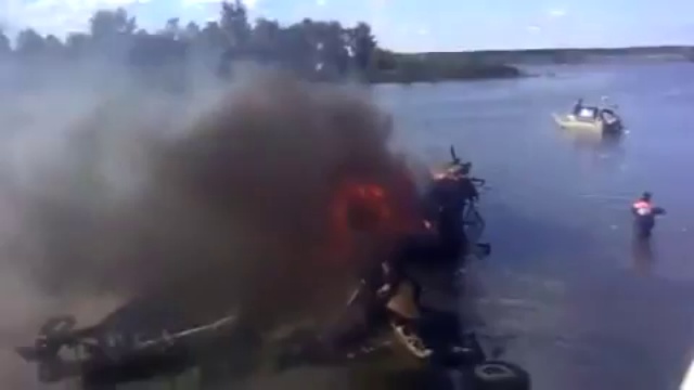 Первое видео с места гибели хоккейного клуба 