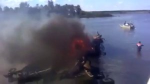 Первое видео с места гибели хоккейного клуба «Локомотив» Ярославль