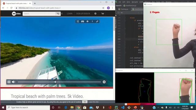 Touch-less Screen Control using Hand Gesture Recognition смотреть онлайн