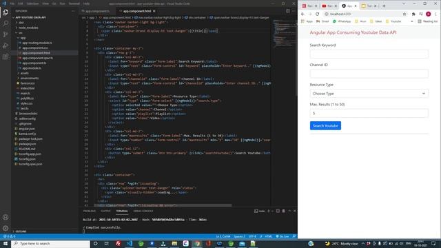 YouTube Data API - 15 - Angular App integrated with YouTube search смотреть онлайн