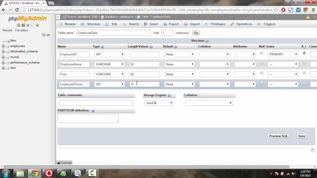 Create MySQL table with phpMyAdmin смотреть онлайн