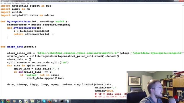 Matplotlib Tutorial 9 - converting data from the internet смотреть онлайн