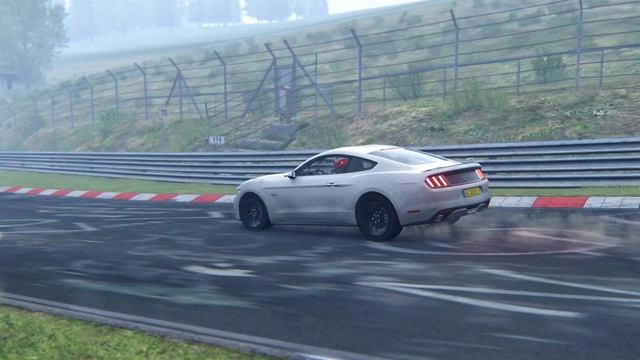 Drifting Ford Mustang With Realistic Rain Mod - Assetto Corsa Steering Wheel Gameplay смотреть онлайн