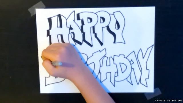 How to draw graffiti happy birthday смотреть онлайн