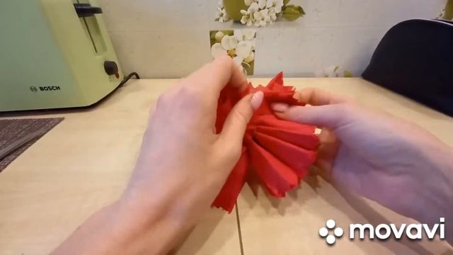 Простой цветок из салфеток смотреть онлайн