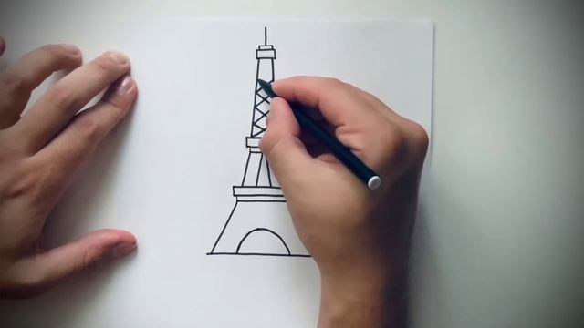 HOW TO DRAW EIFFEL TOWER STEP BY STEP ?? EASY TUTORIAL смотреть онлайн