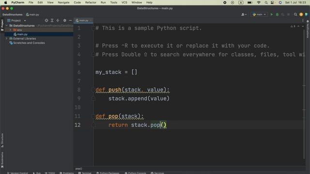Stack Data Structure Implementation in Python using a List смотреть онлайн