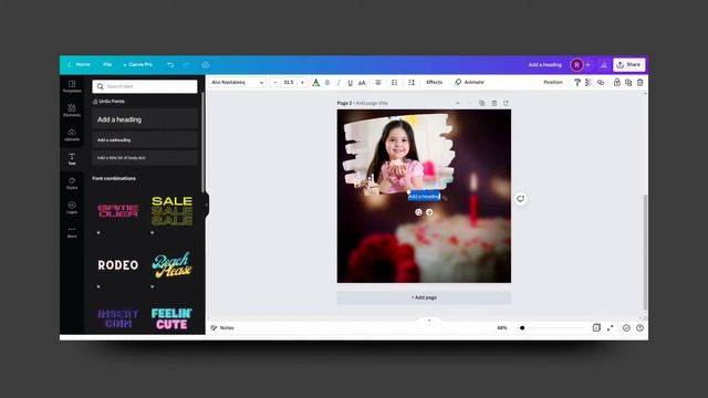 Birthday post design in canva | canva tutorial | смотреть онлайн