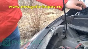 Амортизатор (упор) капота на Hyundai ix 35 KU-HY-IX35-02 (обзор, установка)