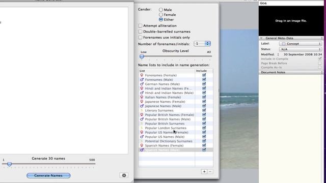 Scrivener 2 Basics - Name Generator смотреть онлайн